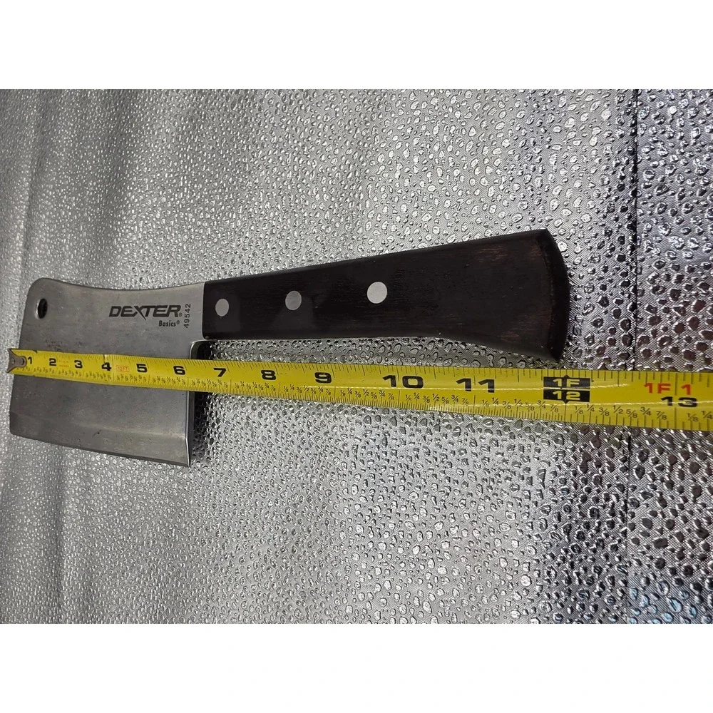 Dexter Basics 49542 Meat Cleaver 7 Inch Blade Wood Handle Heavy Duty Chopper O2